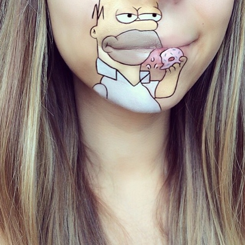 The best lip body painting