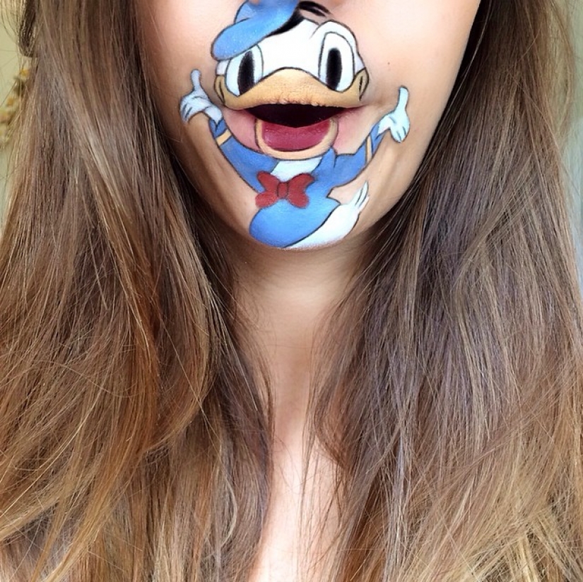 The best lip body painting