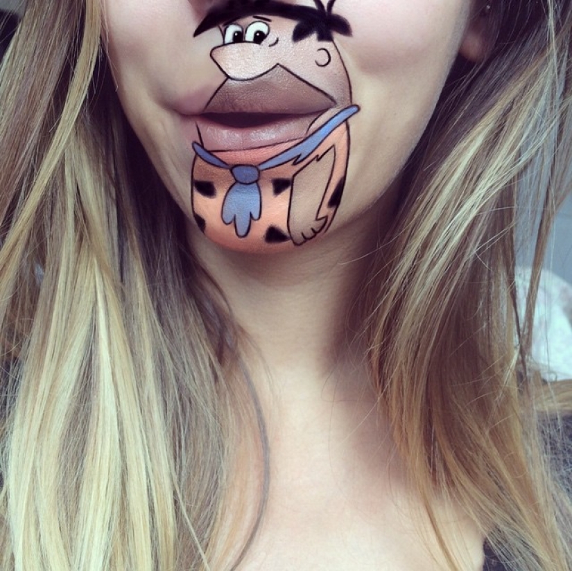 The best lip body painting