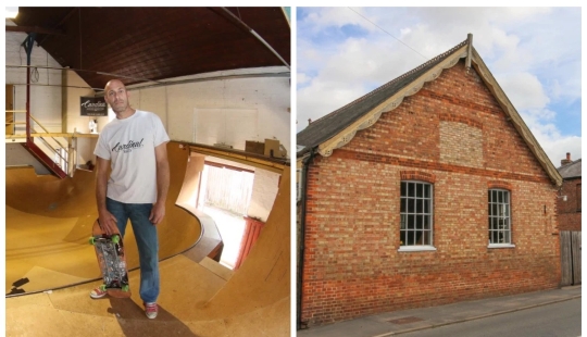 The Briton broke his spine and is now selling his house with a skate park inside