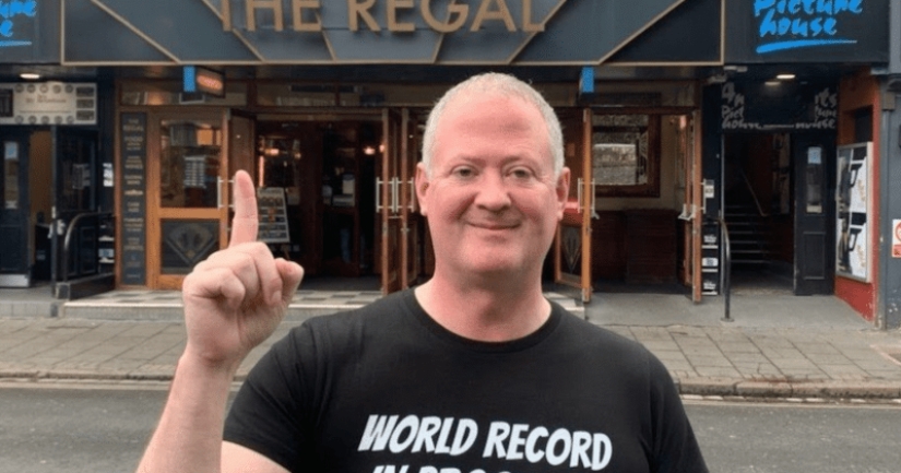The Briton went to pubs for a day to get into the Guinness Book of Records