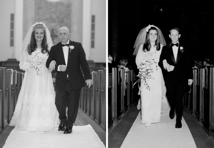 The couple won the Internet with a photo session of a 50-year wedding anniversary