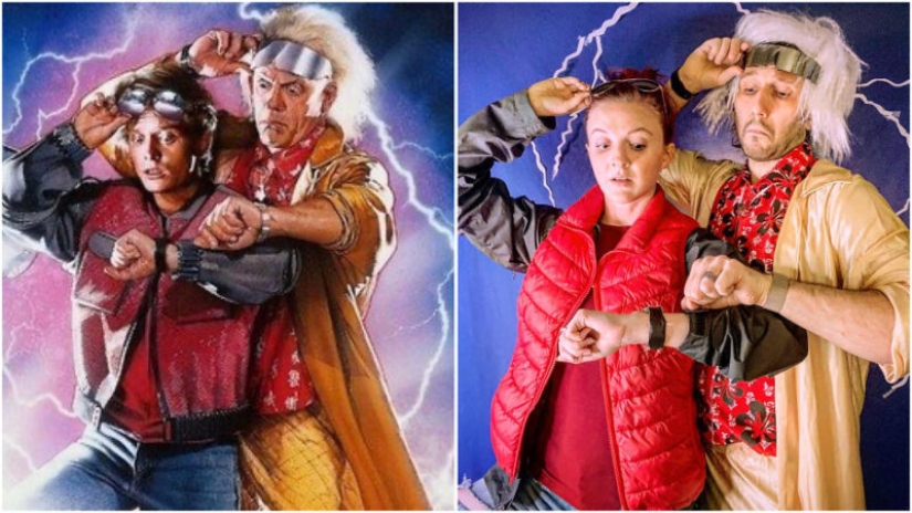 The creative family recreated the famous movie posters in order not to be bored in quarantine