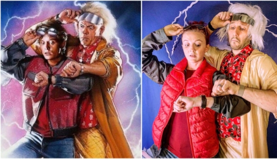 The creative family recreated the famous movie posters in order not to be bored in quarantine