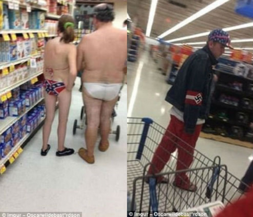 The eccentric outfits of ordinary shoppers in American supermarkets