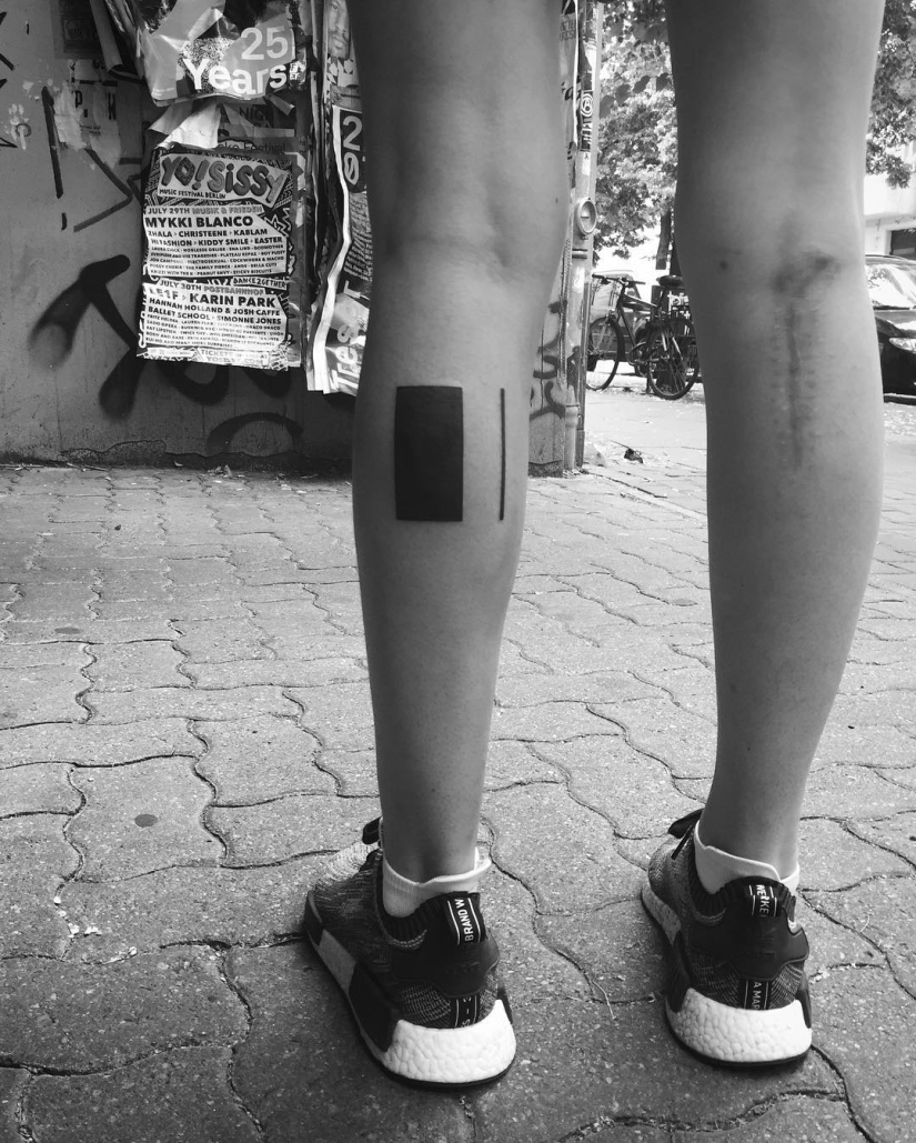 The genius of pure simplicity: Tattoo based on paintings by Malevich from the Moscow master