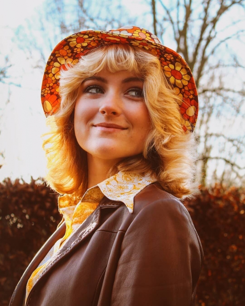 The girl fell in love with the era of the 70s and completely changed her style