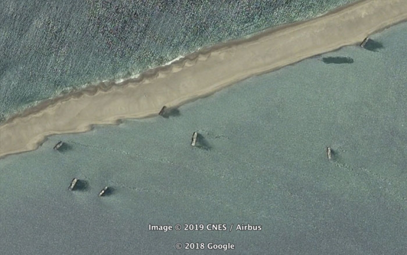 The guy searches for interesting things on Google Earth, and here are 18 of his best finds