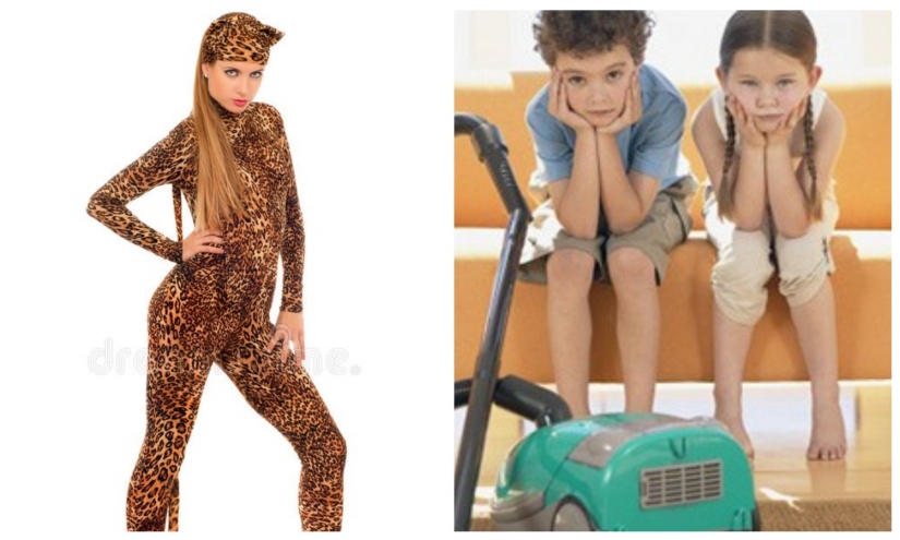The mother turned into a leopard woman so that the children would stop making a mess at home