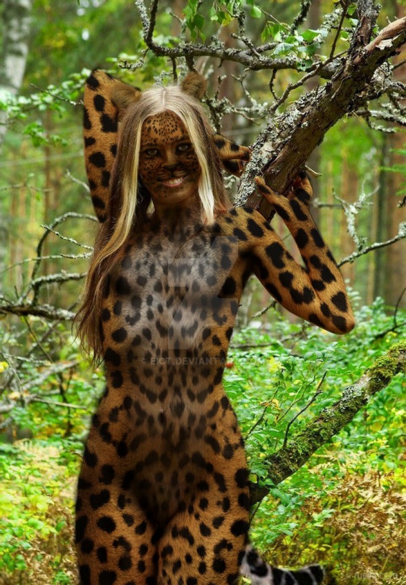 The mother turned into a leopard woman so that the children would stop making a mess at home