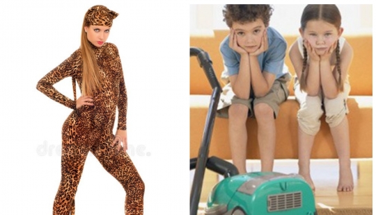 The mother turned into a leopard woman so that the children would stop making a mess at home