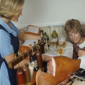 The Norwegian airline showed what was fed on planes half a century ago