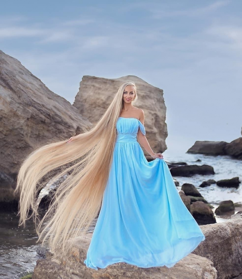 The real Rapunzel, who hasn't cut her natural blonde hair for 30 YEARS, reveals the secret to long strands