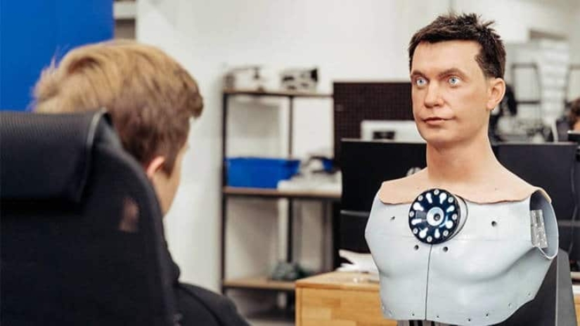 The Russian company Promobot offers to sell its face and voice to a robot for 200 thousand dollars