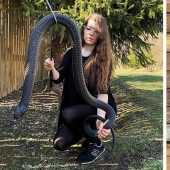 The Russian woman fearlessly gave a cobra a drink from a glass and became the hero of the network