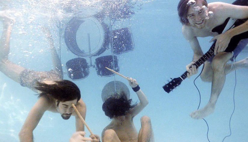 The shooting for the legendary album cover "Nevermind" for Nirvana