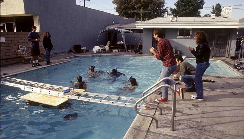 The shooting for the legendary album cover "Nevermind" for Nirvana