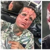 The Spaniard cut off his nose and made horns to look like the Red Skull from "The Avengers"