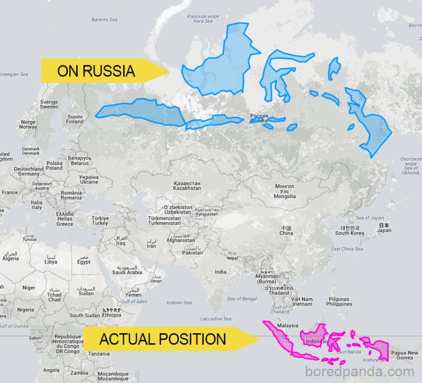 These maps will allow you to see the real size of the countries of the world