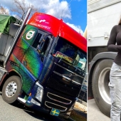 Toneladas de carga y el mar encanto: con más encanto de conductor de camión de Japón vence a la red social
