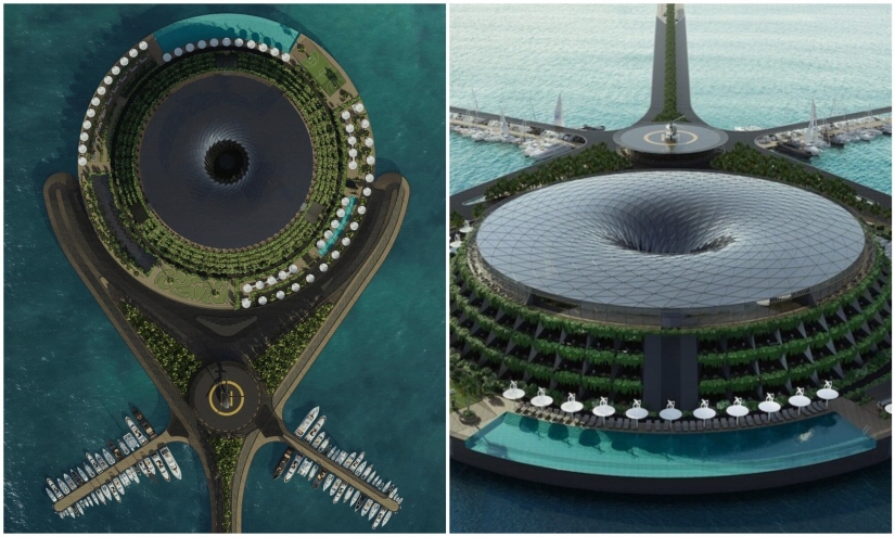 Turkish architects created floating and rotating eco-friendly hotel