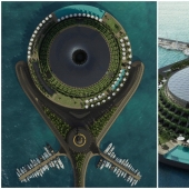 Turkish architects created floating and rotating eco-friendly hotel