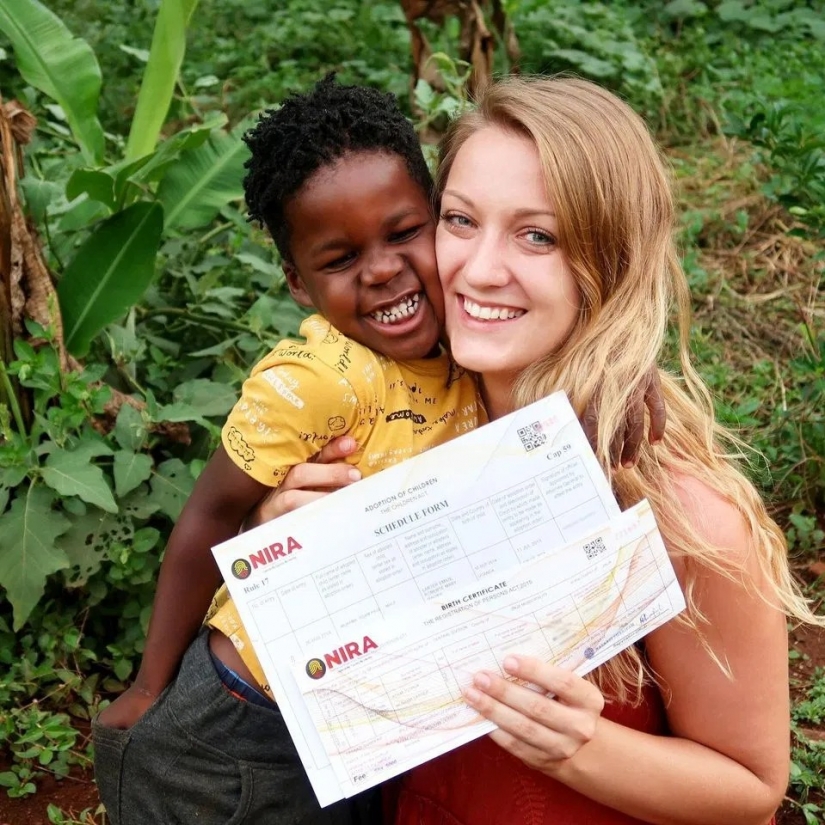"Tuve que dejar a mi novio": como una joven Británica se convirtió en la madre para el bebé a partir de Uganda