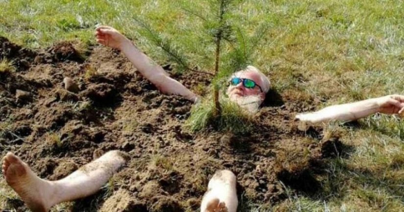 Un artista de Krasnoyarsk decidió cultivar un pino en su estómago. El experimento aún está en curso