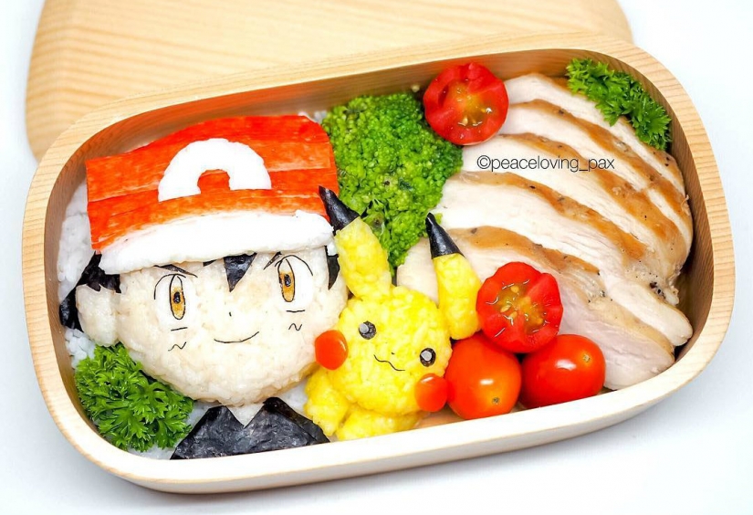 Una chica esconde Pokemon comestibles en almuerzos terriblemente lindos y apetitosos
