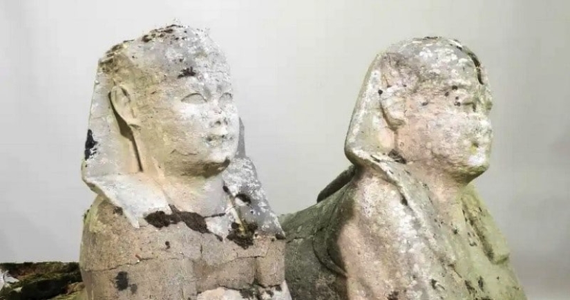 Una familia británica se enriqueció al descubrir accidentalmente esfinges egipcias en su patio