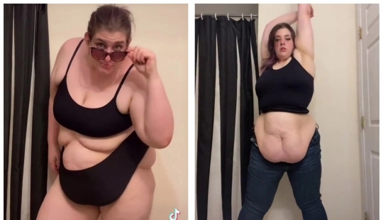 Una joven madre se convirtió en una estrella de las redes sociales gracias a " saggy belly dancing"
