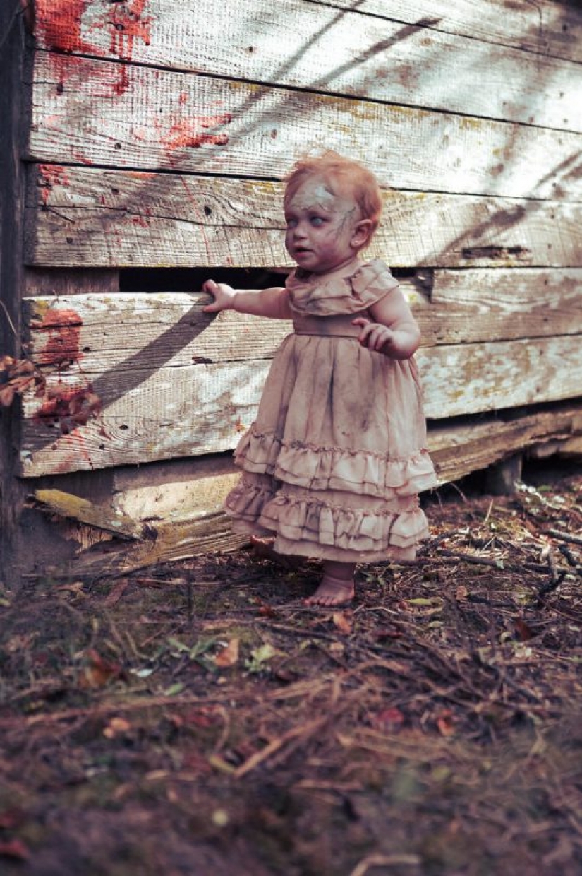 Una mujer "zombificó" a su hija por el bien de una sesión de fotos, y lo que sucedió al final es horripilante