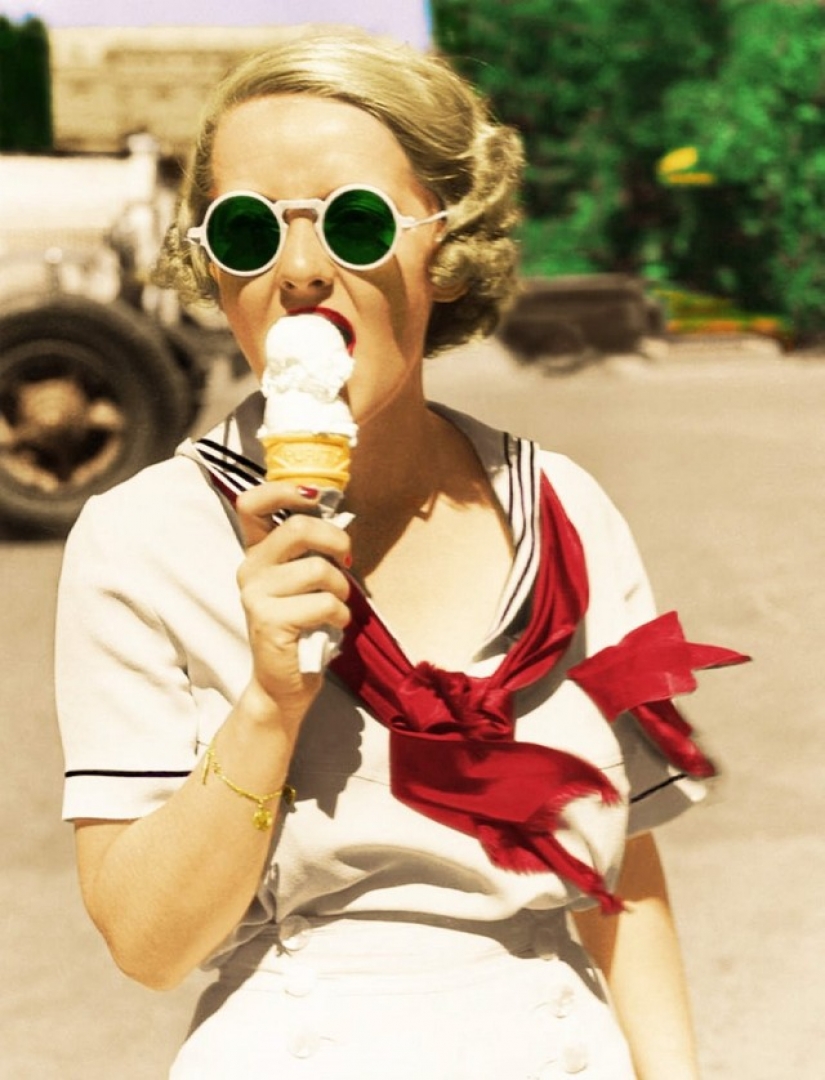 Vintage photos celebrity and ice cream