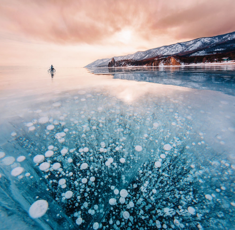 Walk on frozen Baikal