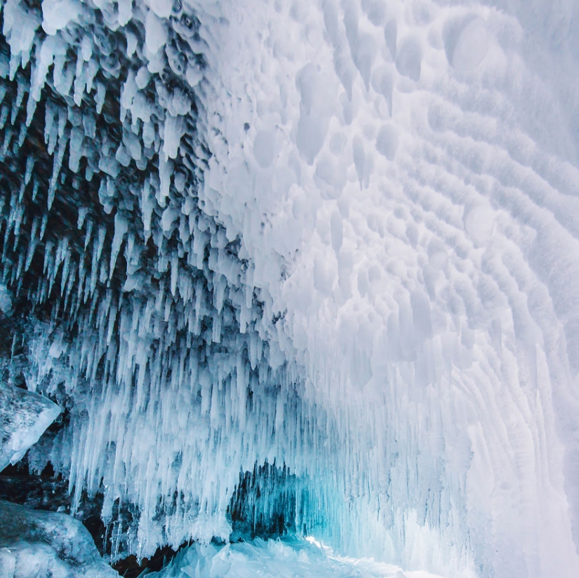Walk on frozen Baikal