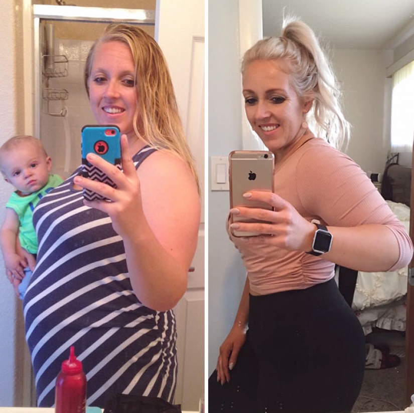 Weight is just numbers: between these photos are only pounds difference
