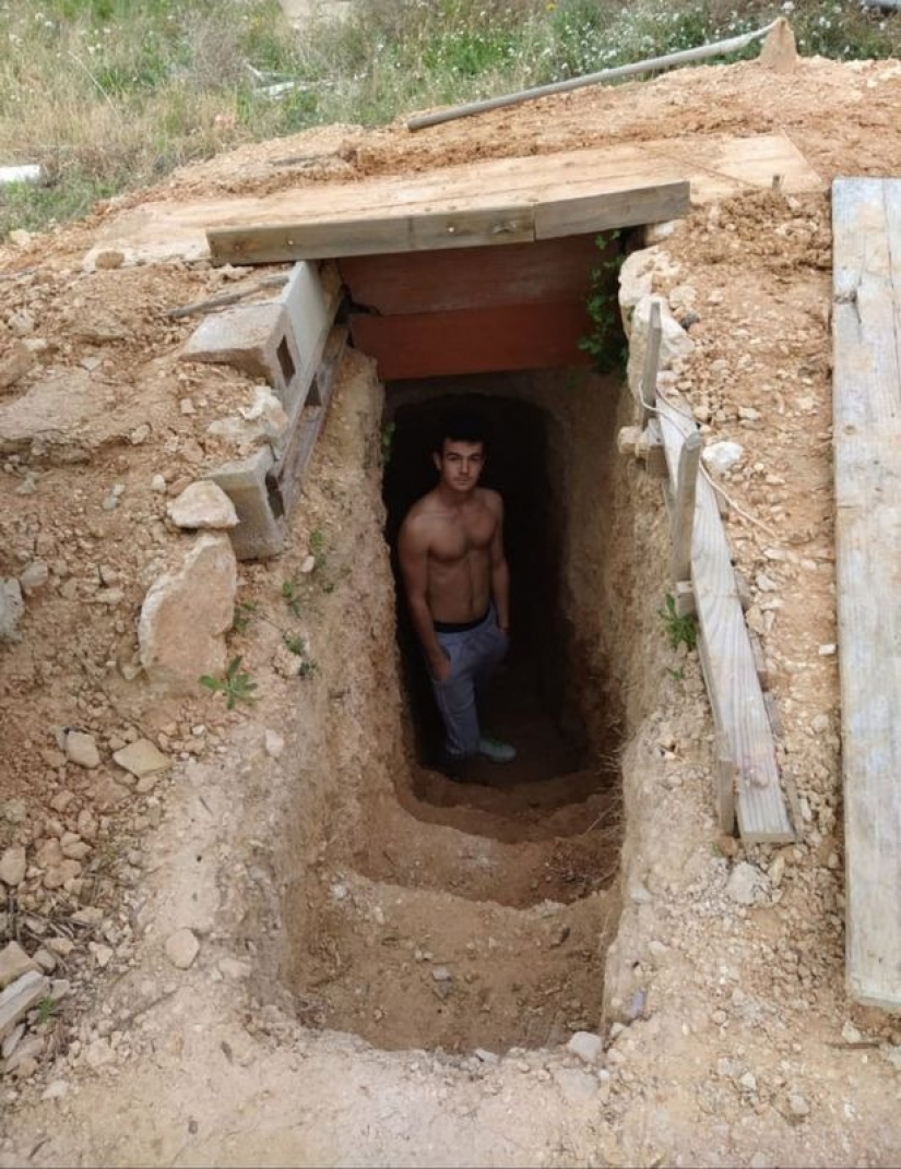 Went underground: a guy from Spain dug an underground house in the garden after a quarrel with his parents