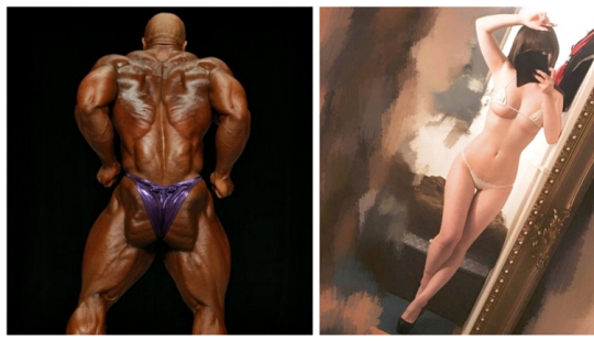 What do bodybuilders and Japanese women from Instagram have in common? Underwear one size smaller