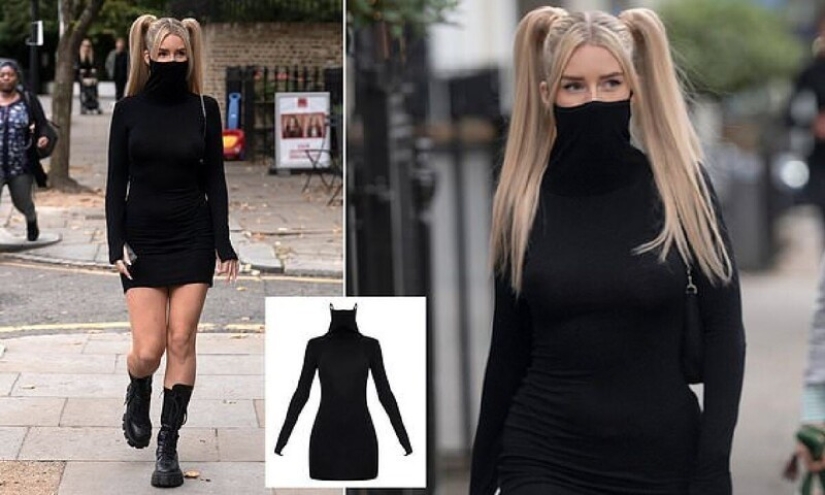 What does the coronavirus dress that Lottie Moss made a bestseller look like