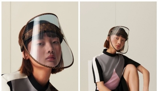 What face shields from Louis Vuitton, the most expensive on the market, and the brand's new logo look like
