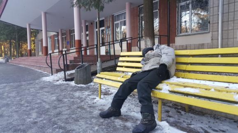 What happens to a person who fell asleep in the cold