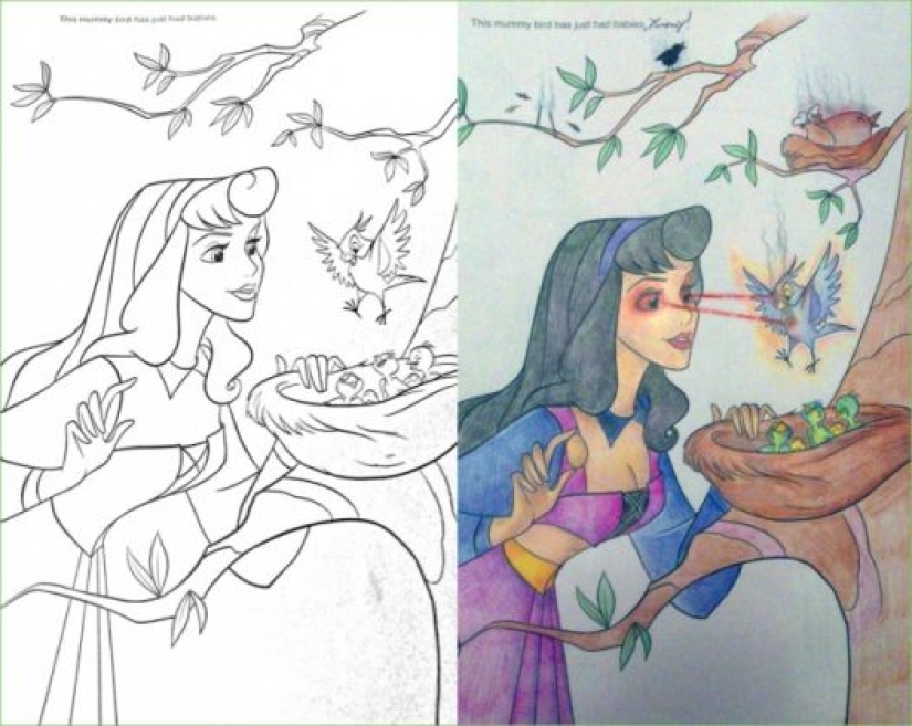 When children's coloring pages reach adults