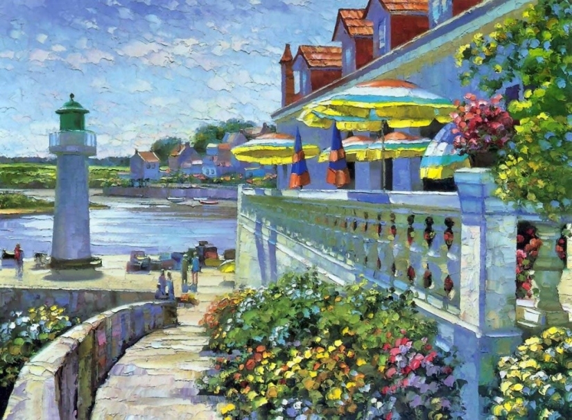 When you miss the summer, look at the paintings of this artist. He is called the Monet of the XXI century