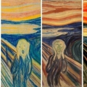 Who cries on the famous painting by Edvard Munch