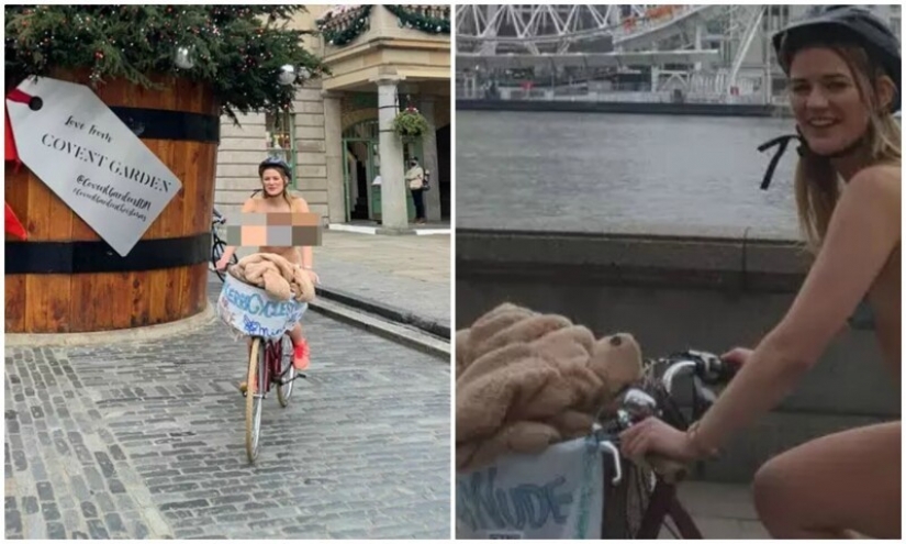 Why did this British woman ride her bike naked in London