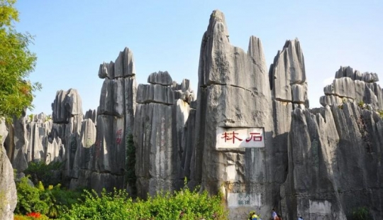 Wonders of the world: stone forest in Shilin, China