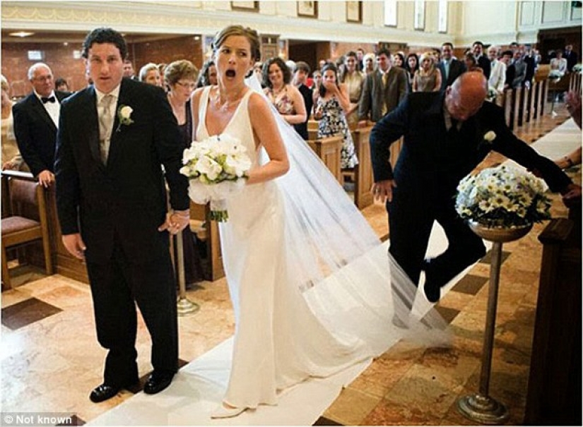 You can't think of it on purpose: the worst wedding photos that will definitely not be shown to guests