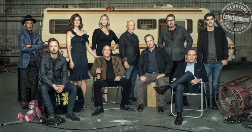 10 años después: los actores de la serie de televisión de culto "Breaking Bad" se reunieron para una impresionante sesión de fotos