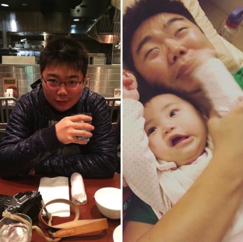14 fotos divertidas de la gente antes y después de que ellos se convirtieron en padres