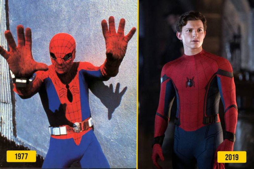 14 superheroes during their first appearance on the screen and now